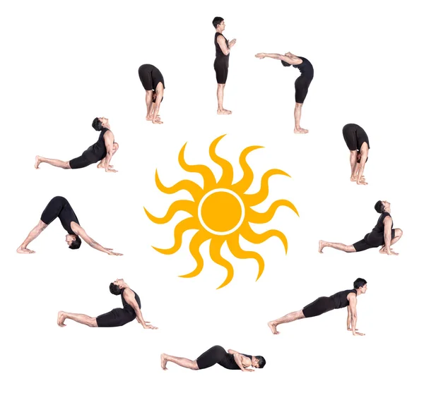 12 poses of Surya Namaskar